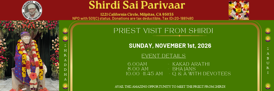 Priest Visit From Shirdi -Nov 1st